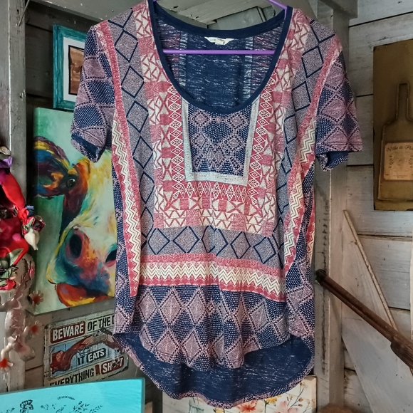 Lucky Brand burnout top - Picture 1 of 3